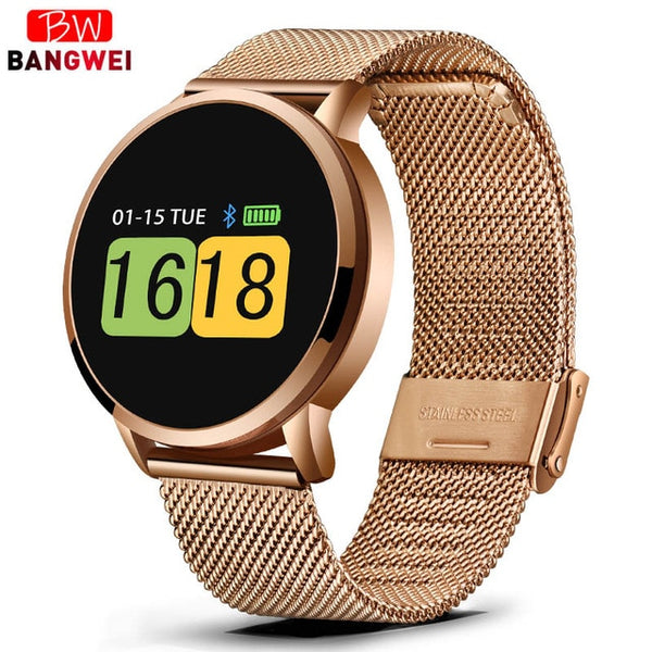 2019 New Smart health watch Men Heart rate monitor Blood pressure wristband Pedometer fitness watch Sports mode watch+box