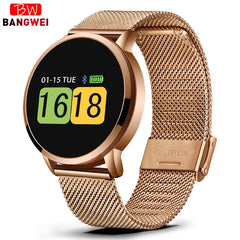 2019 New Smart health watch Men Heart rate monitor Blood pressure wristband Pedometer fitness watch Sports mode watch+box