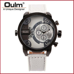 OULM Brand New Multi Time Zone Watch Brand Sports Men Wristwatch Brand Watch Fashion Double time watch Sports watch