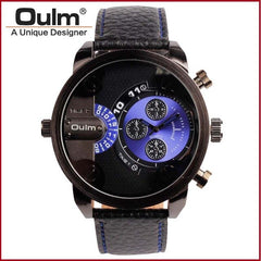 OULM Brand New Multi Time Zone Watch Brand Sports Men Wristwatch Brand Watch Fashion Double time watch Sports watch