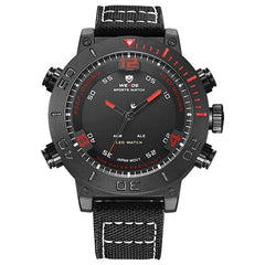WEIDE watch luxury brand quartz watch sport digital nylong dress watch fashion casual water resistant black alarm clock relogio