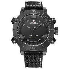 WEIDE watch luxury brand quartz watch sport digital nylong dress watch fashion casual water resistant black alarm clock relogio