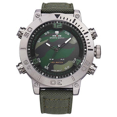 WEIDE watch luxury brand quartz watch sport digital nylong dress watch fashion casual water resistant black alarm clock relogio