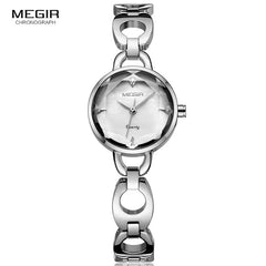 MEGIR New Fashion Ladies Watch Brand Luxury Women Watches Waterproof Rose Gold Stainless Steel Quartz Wrist Watch montre femme