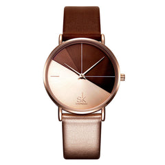 SK Luxury Leather Watches Women Creative Fashion Quartz Watches For Reloj Mujer 2019 Ladies Wrist Watch SHENGKE relogio feminino