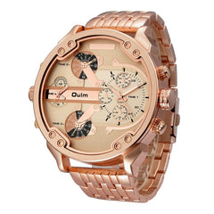 Oulm Exaggerated Large Big Watches Men Luxury Brand Unique Designer Quartz Watch Male Heavy Full Steel Leather Strap Wrist Watch