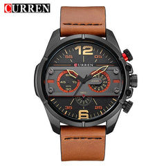 2019 CURREN New Watches Men Luxury Brand Army Military Watch Male Leather Sports Quartz Wristwatches Relogio Masculino 8259