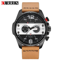 2019 CURREN New Watches Men Luxury Brand Army Military Watch Male Leather Sports Quartz Wristwatches Relogio Masculino 8259