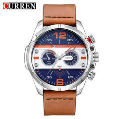 2019 CURREN New Watches Men Luxury Brand Army Military Watch Male Leather Sports Quartz Wristwatches Relogio Masculino 8259