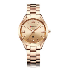 CURREN Women Watches Top Brand Luxury Gold Ladies Watch Stainless Steel Band Classic Bracelet Female Clock Relogio Feminino 9007