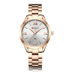 CURREN Women Watches Top Brand Luxury Gold Ladies Watch Stainless Steel Band Classic Bracelet Female Clock Relogio Feminino 9007