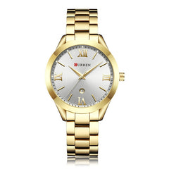 CURREN Women Watches Top Brand Luxury Gold Ladies Watch Stainless Steel Band Classic Bracelet Female Clock Relogio Feminino 9007