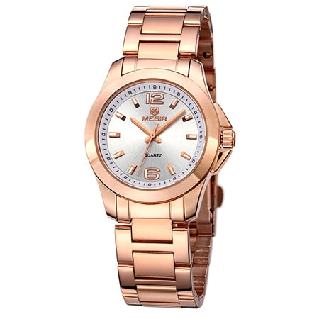 MEGIR Fashion Luxury Women's Watches Ladies Silver Gold Bracelet For Women Steel Quartz Wrist Watch Women relogio feminino saat