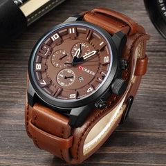 CURREN Mens Watches Top Brand Luxury Leather Analog Quartz Men Watch Military Sport Male Waterproof Wristwatch relogio masculino