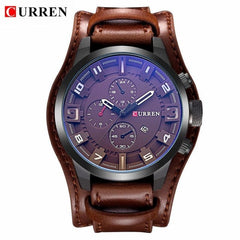 CURREN Mens Watches Top Brand Luxury Leather Analog Quartz Men Watch Military Sport Male Waterproof Wristwatch relogio masculino