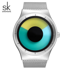 Shengke Luxury Watches Women Fashion Stainless Steel Wrist Watch Ladies Clock Reloj Mujer 2019 SK Creative Women Quartz Watch