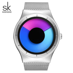 Shengke Luxury Watches Women Fashion Stainless Steel Wrist Watch Ladies Clock Reloj Mujer 2019 SK Creative Women Quartz Watch