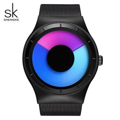 Shengke Luxury Watches Women Fashion Stainless Steel Wrist Watch Ladies Clock Reloj Mujer 2019 SK Creative Women Quartz Watch