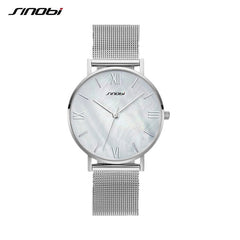 SINOBI Simple Women's Wrist Watches Gold Watchband Calendar Top Luxury Brand Crystal Quartz Clock Ladies Wristwatch reloj mujer