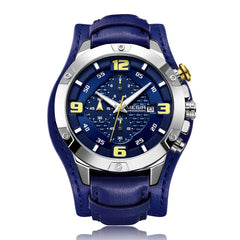 MEGIR Men Watch Top Brand Luxury Gold Chronograph Wristwatch Date Military Sport Leather Band Male Clock Relogio Masculino 2099