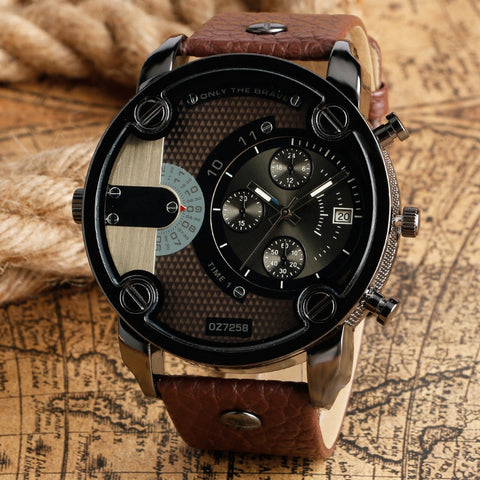 Luxury Brand Men Watch Leather Strap Quartz Watches Men Sports Watches Fashion Male Wristwatch horloge mannen montres homme
