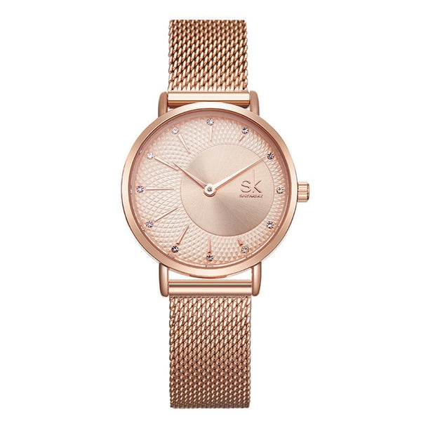 SHENGKE SK Women Watch Top Brand Luxury 2019 Rose Gold Women Bracelet Watch For Ladies Wrist Watch Montre Femme Relogio Feminino