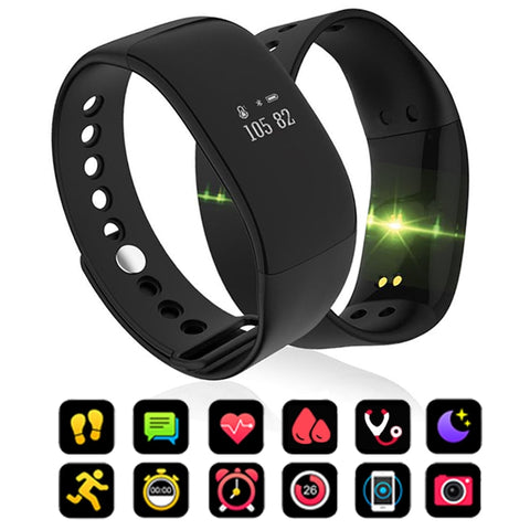 V66 Smart Bracelet Waterproof Heart Rate Monitor Men Smart Band Alarm Clock Sports Watch SmartWatch For Android IOS Phone