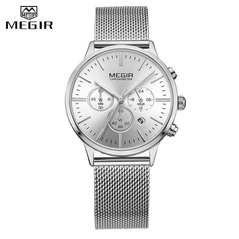 MEGIR Fashion Rose Gold Women Watch Luxury Brand Quartz Wrist Watch Ladies Casual Bracelet Watches Sport Relogio Feminino Clock