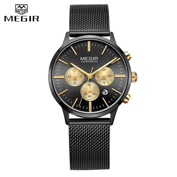 MEGIR Fashion Rose Gold Women Watch Luxury Brand Quartz Wrist Watch Ladies Casual Bracelet Watches Sport Relogio Feminino Clock