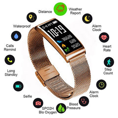Women Fitness Tracker X3 Smart Watch Bracelet IP68 SmartBand Heart Rate Blood Pressure Fashion Sport Smartwatch IOS  Android