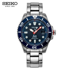 100% Original SEIKO Men's Watch Solar Energy Movement Quartz Wristwatches Sports Diving Watch 200m Water Resistant Padi  Luminou