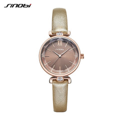 SINOBI Fashion Elegant Watch Women Watches Diamond Thin Quartz Watch Ladies Rose Golden Wristwatch Montre Femme 2019 reloj mujer