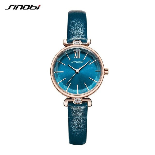 SINOBI Luxury Women Quartz Watches 6.5MM ultra-thin Waterproof Dial Wristwatches For Montre Femme 2019 Female Bracelet Watch