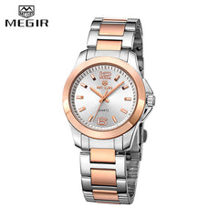 MEGIR Luxury Brand Women Dress Watches Fashion Rose Gold Bracelet Watch for Ladies Wristwatch Female Quartz Clock Montre Femme