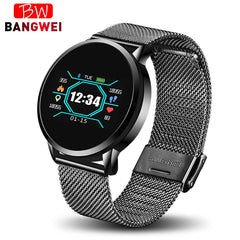 2019 New Smart health watch Men Heart rate monitor Blood pressure wristband Pedometer fitness watch Sports mode watch+box